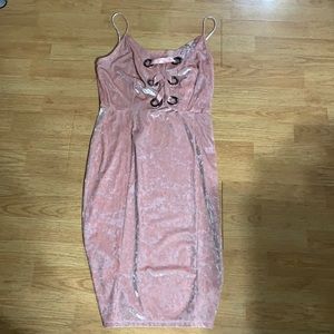 Project Runway Suede Dress